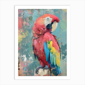 Parrot Brushstrokes 1 Art Print