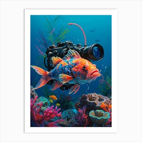 Camera Fish Art Print