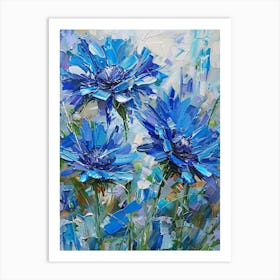 Blue Flowers 92 Art Print