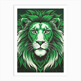 Green Lion King Art Print