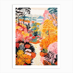 Gardens By The Bay, Singapore In Autumn Fall Illustration 1 Art Print