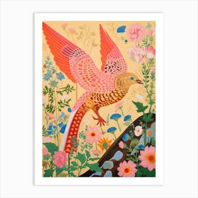 Maximalist Bird Painting Yellowhammer 2 Art Print