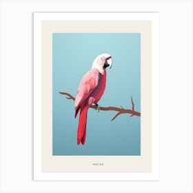 Minimalist Macaw 2 Bird Poster Art Print