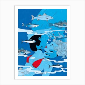 Lovers Underwater Art Print