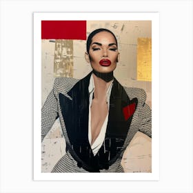 'The Woman In Red' Art Print