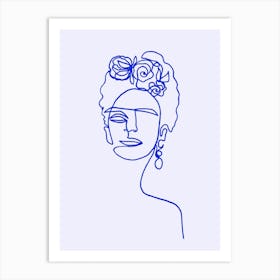 Frida Kahlo Blue Art Print