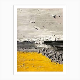 Abstract Of Yellow And Gray Art Print