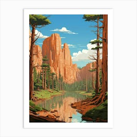 Lope National Park Pixel Art 1 Art Print