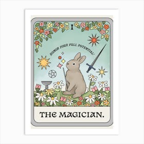 The Magician Bunny Tarot Card Art Print