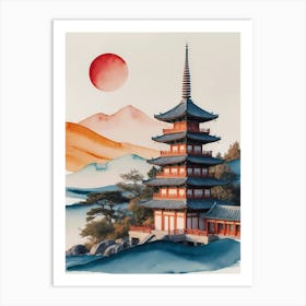 Asian Pagoda 8 Art Print