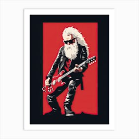 Rock Santa Claus Art Print