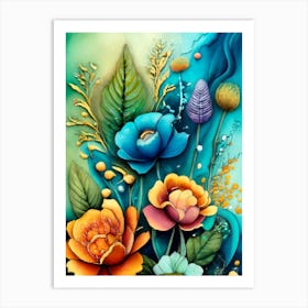 Flowers Painting Art Print