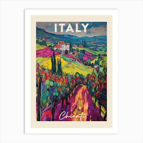 Chianti Italy 1 Fauvist Painting  Travel Poster Art Print