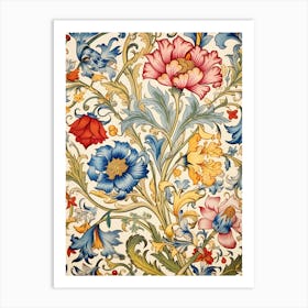 Floral Wallpaper 337 Art Print