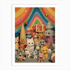 Plastic Toy Kittens Kitsch 1 Art Print