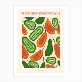 Abstract Fruit Pattern Illustration 1 Poster 1 Art Print