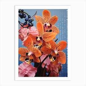 Surreal Florals Orchid 1 Flower Painting Art Print
