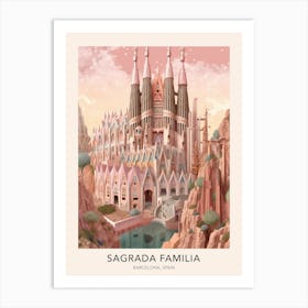 Sagrada Familia Barcelona Spain Travel Poster Art Print