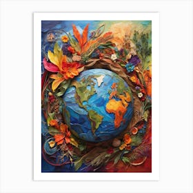 Earth In Bloom 1 Art Print