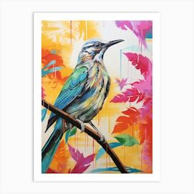 Colourful Bird Painting Mockingbird 2 Art Print
