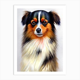 Papillon Watercolour Dog Art Print