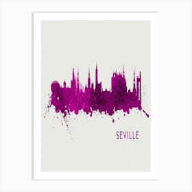 Seville Spain City Purple Art Print