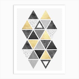 Geometric art with textures 5 Art Print