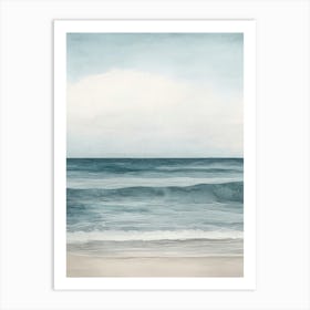 Minimalist Coastal Beach Sea Watercolour 1 Art Print