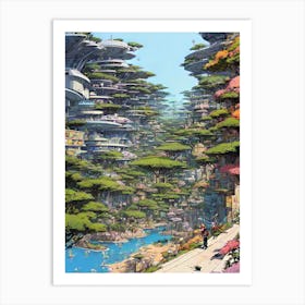 Futuristic City, Futuristic City, Futuristic City, Futuristic City, Futuristic City 1 Art Print