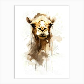 Aesthetic Abstract WatercolorCamel Art Print