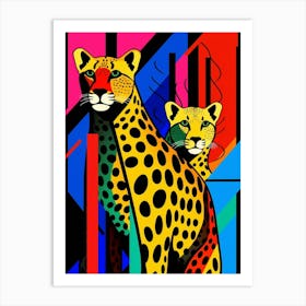Cheetah Abstract Pop Art 3 Art Print