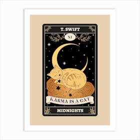 Taylor Swift Karma Is A Cat Art Print