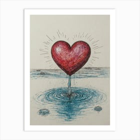 Heart Of Water 3 Art Print