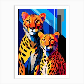 Cheetah Abstract Pop Art 1 Art Print