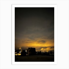 House At Night Art Print