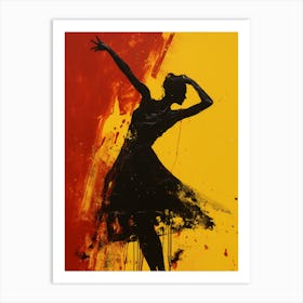 Elena Tupiga An Image Of Dancing Tango Woman In The Style 43 Art Print