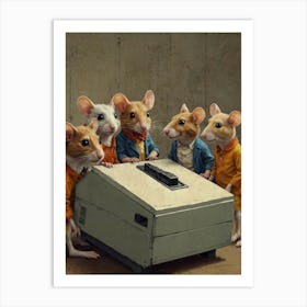 Mice In A Machine Art Print