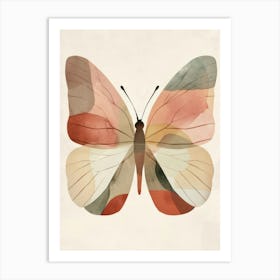 Charming Nursery Kids Animals Butterfly 3 Art Print