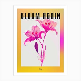 Hot Pink Lily 2 Poster Art Print