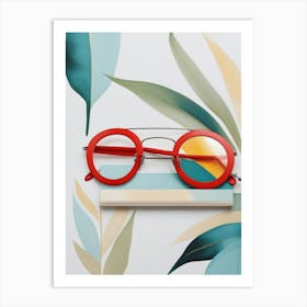 Red Glasses Art Print