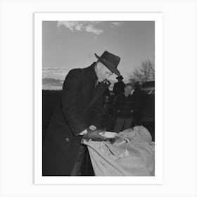 Examining Corn Picked During Cornhusking Contest,Ontario, Oregon By Russell Lee Art Print