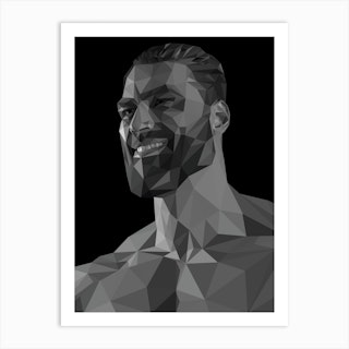 Giga Chad Meme , Fun Canvas Posters and Prints Canvases Painting