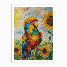 Colorful Parrot 17 Art Print