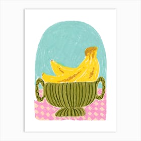 Bananas In A Vase Art Print