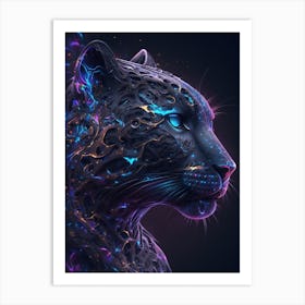 Galaxy Jaguar Art Print