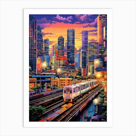 Bangkok Pixel Art 4 Art Print