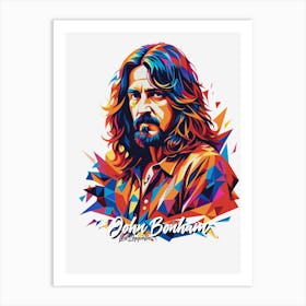 John Bonham, Led Zeppelin 04 Portrait Music Icon Style WPAP Pop Art Art Print