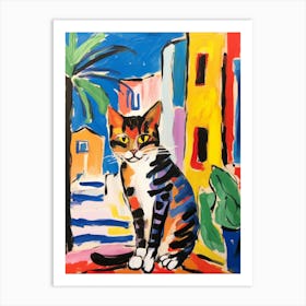 Painting Of A Cat In Trieste Italy 2 Art Print