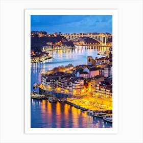 Porto At Dusk Art Print