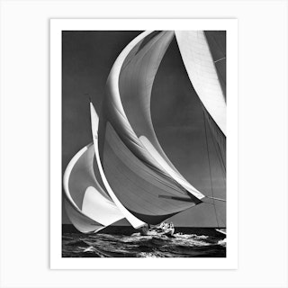 Spinakers On Racing Sailboats Art Print